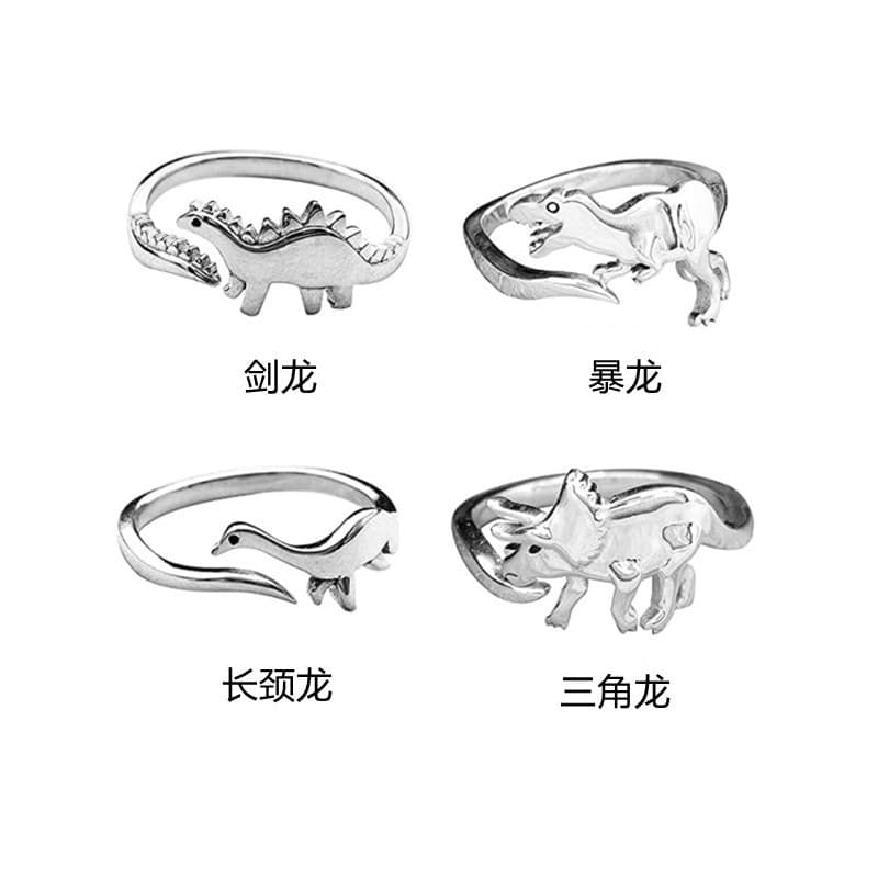 Anel de dinossauro fofo, um presente de amor, anel com design personalizado da era Jurássica.