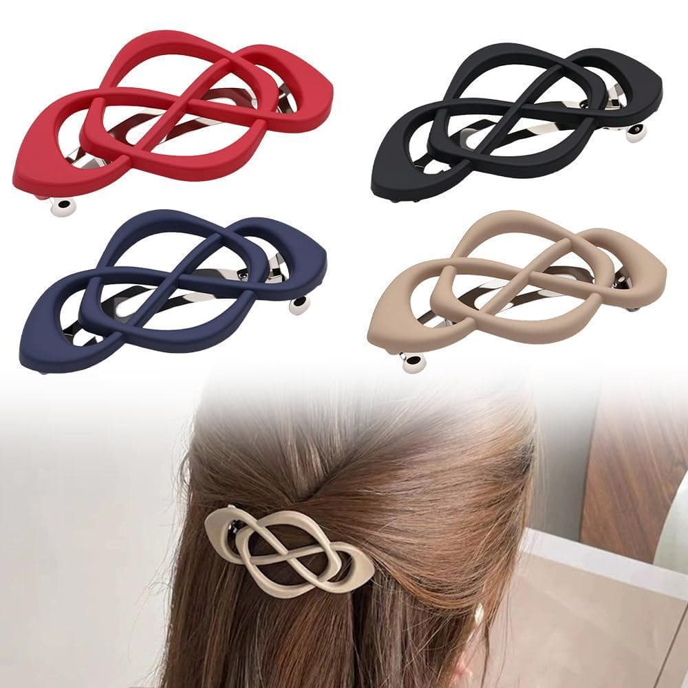 Presilha Francesa Vintage para Cabelo, Acessório de Cabelo com Forte Fixação, Estilização Fácil para Penteados Diários F