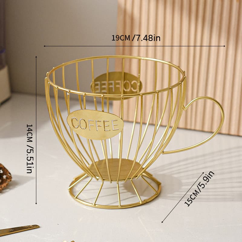 Estilo europeu ferro Desktop cápsula de café rack armazenamento removível alimentos doces Display rack sala estar cozinh