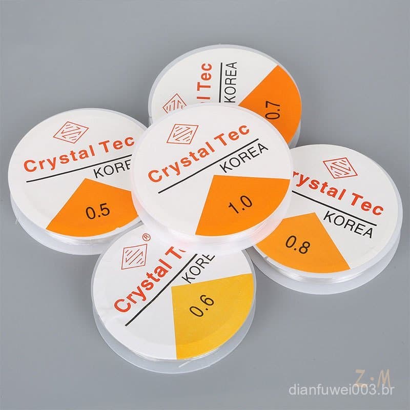 Fio de cristal, fio elástico para enfiar contas, cordão elástico para fazer pulseiras e colares, acessórios artesanais D