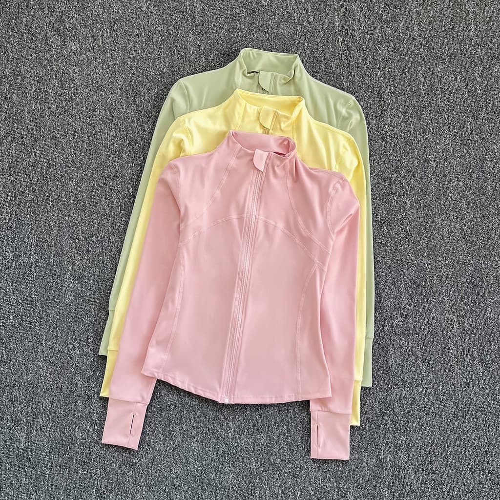 Yoga wear jaqueta feminina Cardigan High-End sentimento bonito correndo treinamento esportivo Fitness wear topo 2026 nov