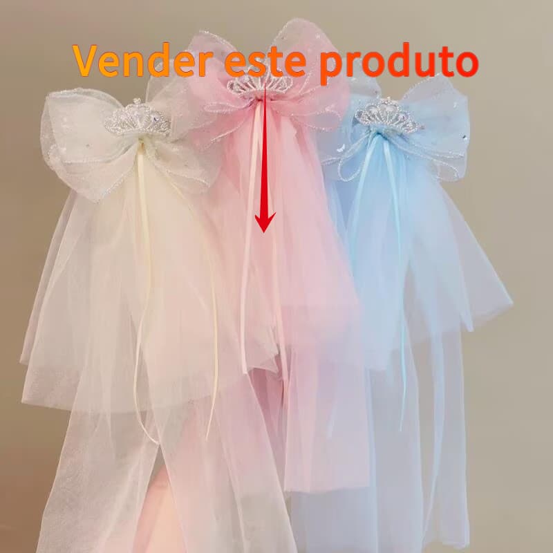 Grampo de cabelo de laço fofo para crianças