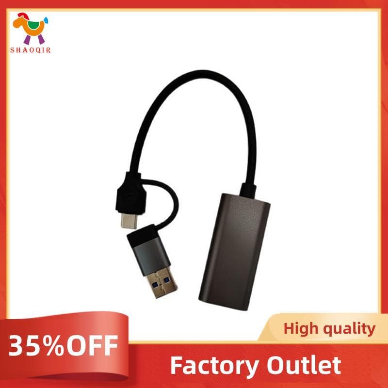 - Compatível HD Para USB + Tipo-C Placa De Captura De Interface De Cabeça Dupla 1080P Dispositivo De Gravação De Vídeo