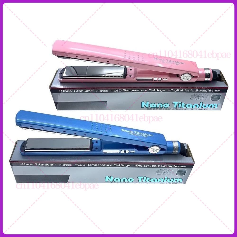 Para Babyliss PRO Clipe Reto Alisador De Cabelo Nano Cerâmica Perm Titânio