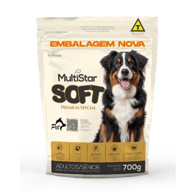 Ração Macia Multi Star Soft Senior  - 700g Sem corantes