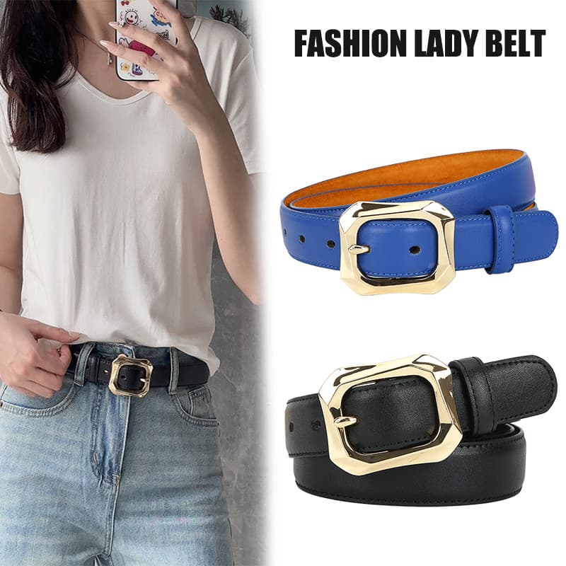 2025 novo estilo moda cinto feminino couro genuíno combinando Jeans cinto novo estilo cinto versão coreana All-Match ele