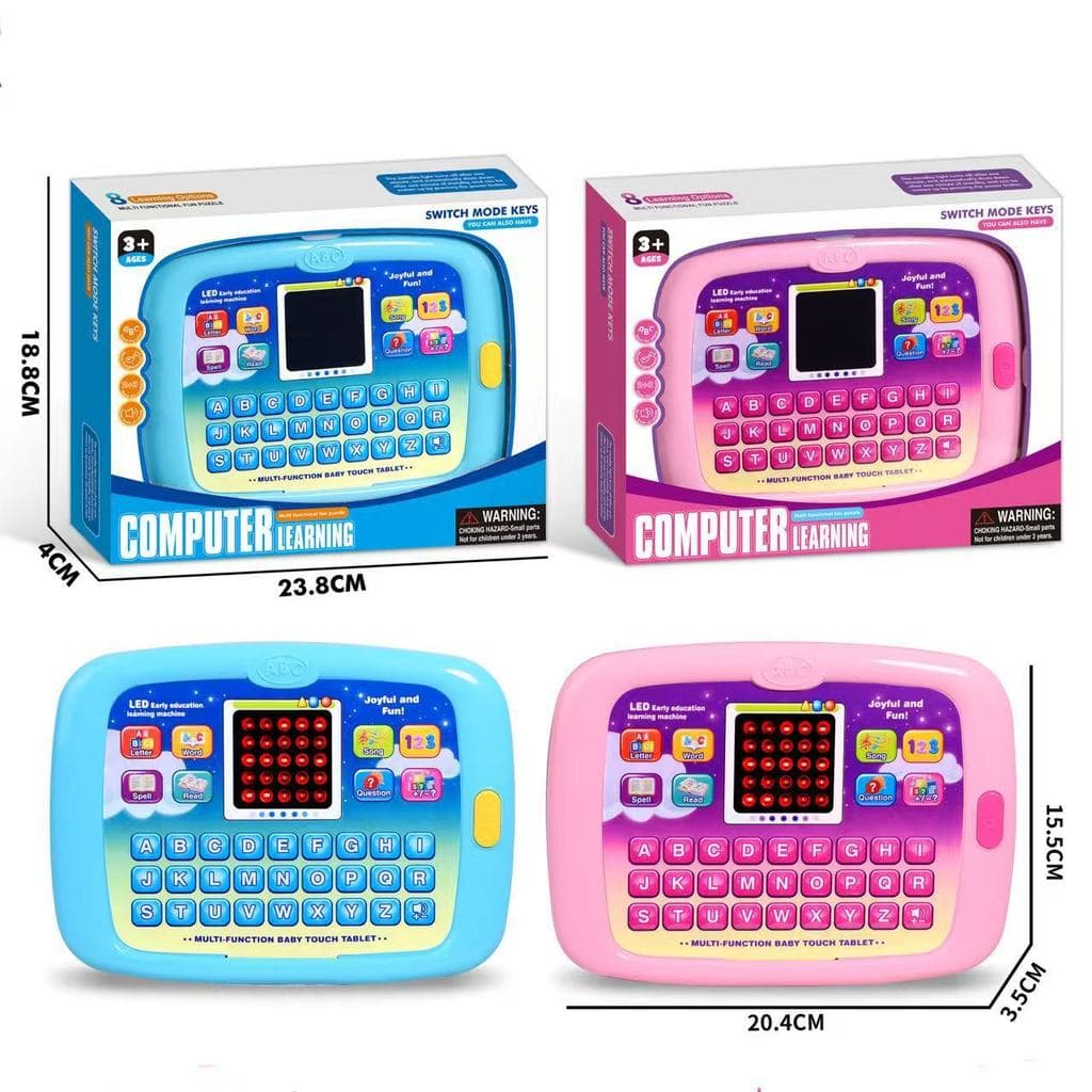 Tablet de Aprendizagem Infantil com Tela LED, Brinquedo Educativo com Luz para Atividades de Leitura e Educação Infantil