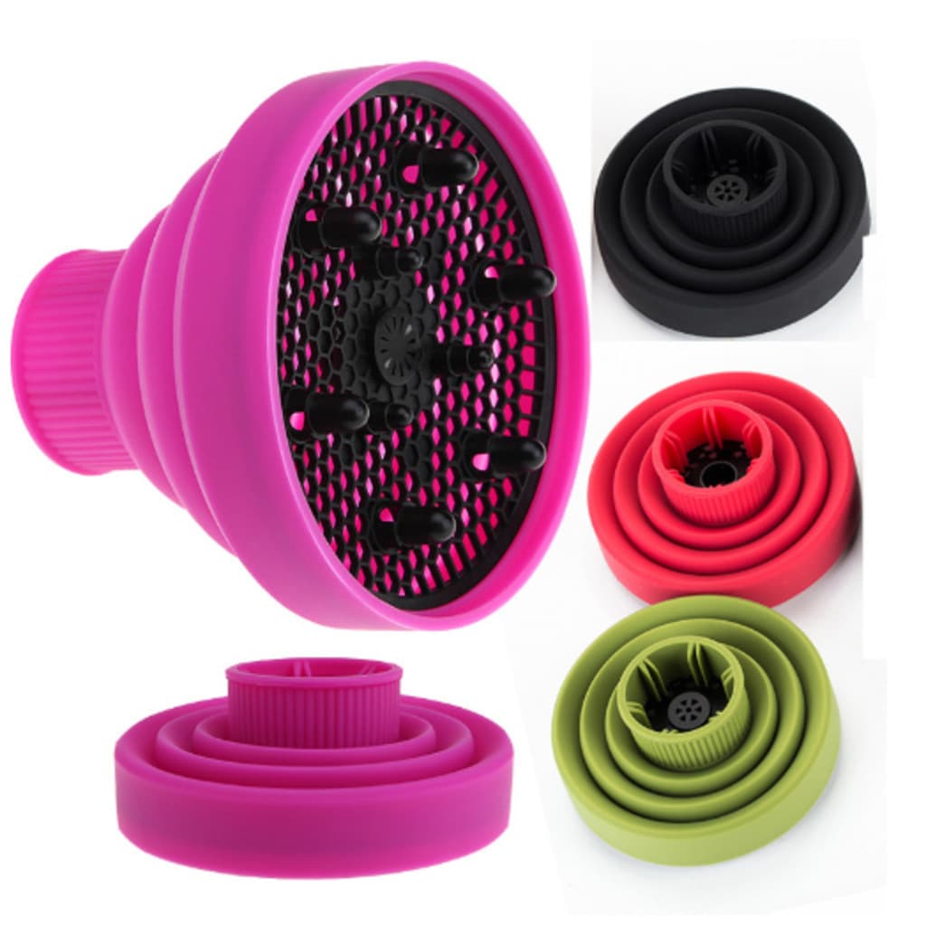 Difusor de Cachos Definidor em Silicone Retrátil com Boca Flexível Profissional