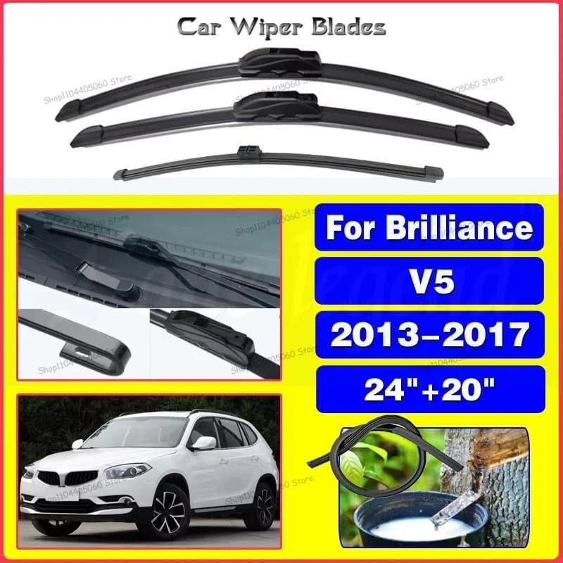 Para Brilho V5 2013 2014 2015 2016 2017 Lâminas De Limpador Dianteiro Traseiro Do Carro Borracha Macia Limpadores Pára-B