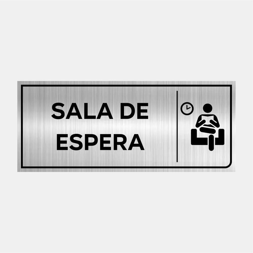 Placa Sinalização Identificação Porta Sala De Espera 24x10cm
