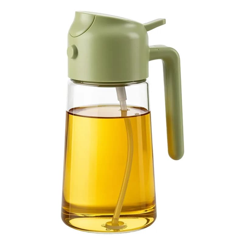 Dispenser De Azeite 2 Em 1 Spray E Fio Contínuo Vidro 450ml