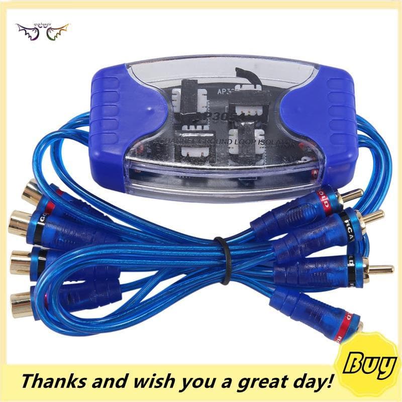 Supressor De Filtro De Ruído De Áudio De 4 Canais Isolador De Loop De Aterramento Estéreo Para Carro 50W
