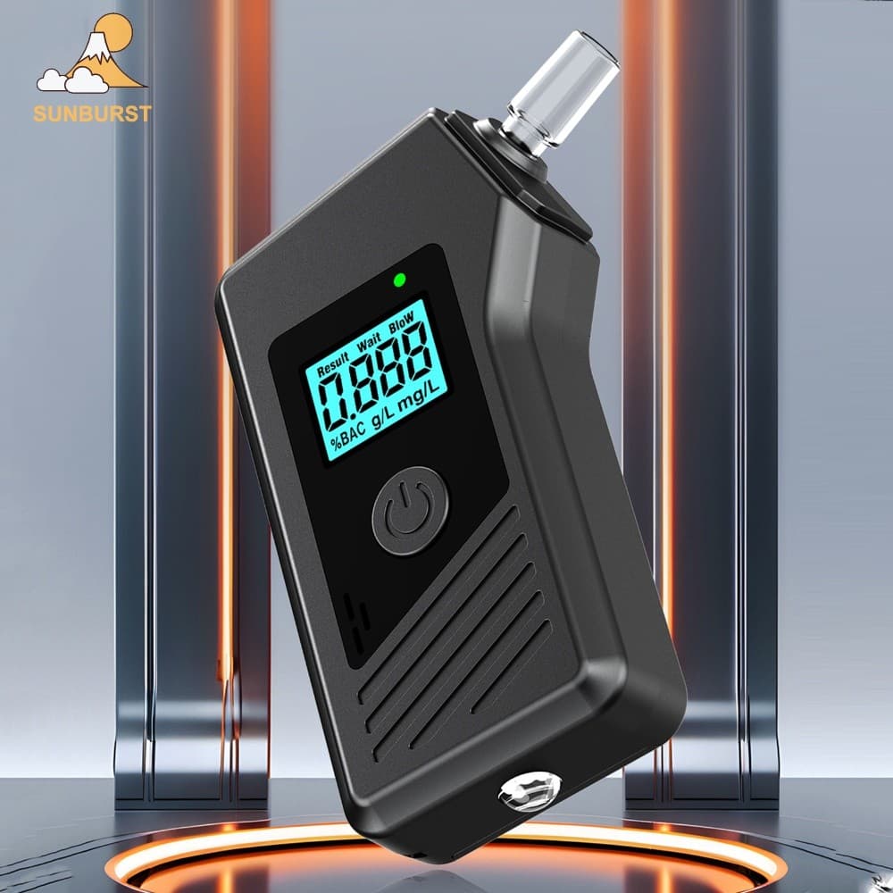 [Sunburst1 . br] Bafômetro Alimentado Por Bateria Com 5 Boquilhas E Display LCD