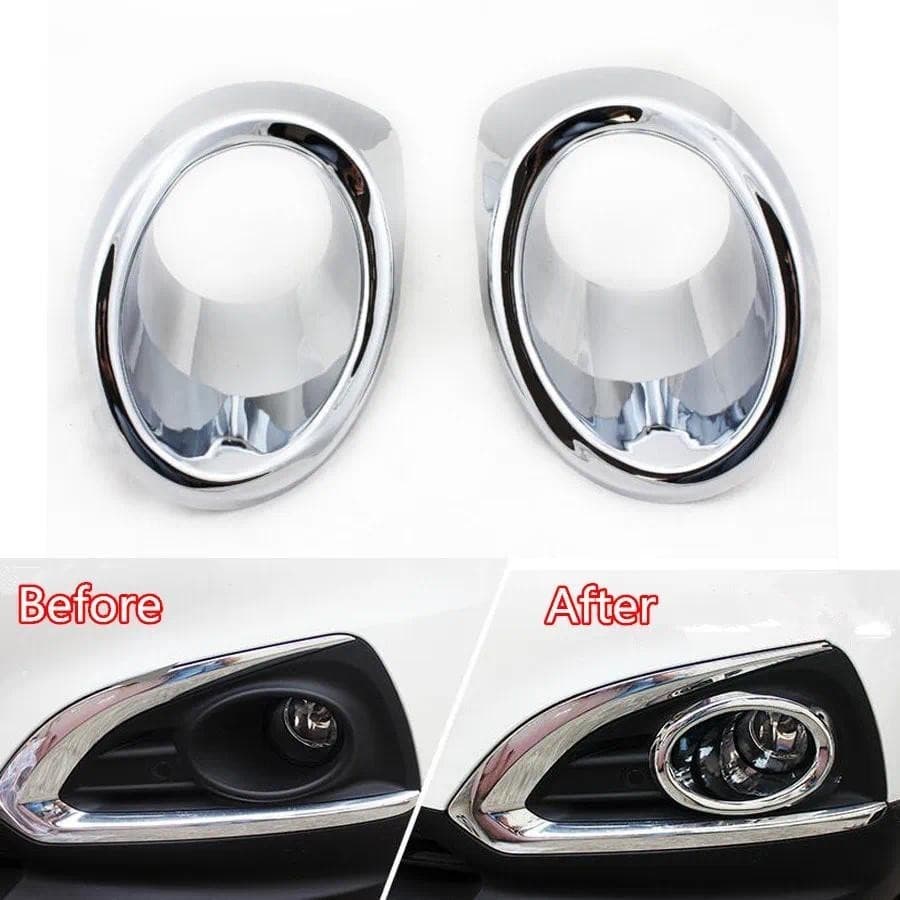 YAQUICKA 2 Peças De Farol De Neblina Dianteiro De Carro Automotivo Guarnição Estilo Capas Moldura Cromo Para Peugeot 300