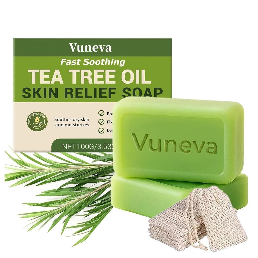 Sabonete Vuneva - 100g, sabonete de óleo de tea tree 2026, ingredientes naturais, contém óleo de tea tree, adequado para