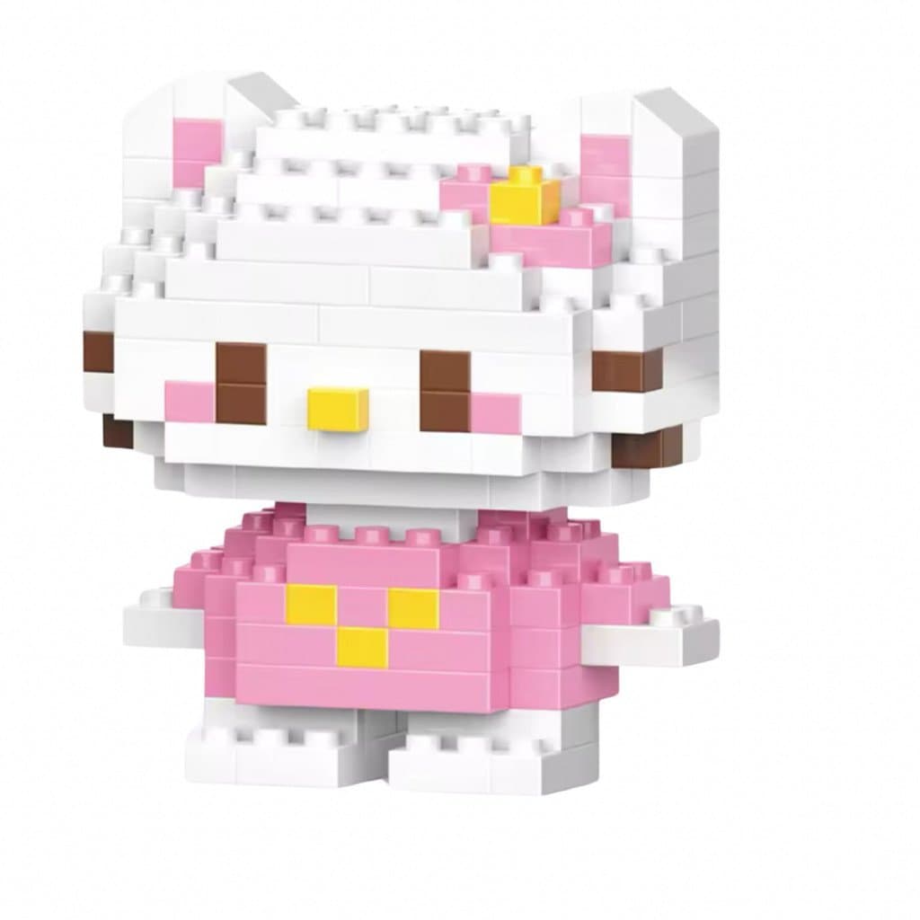 Conjunto de mini blocos de montar Hello Kitty com 179 peças