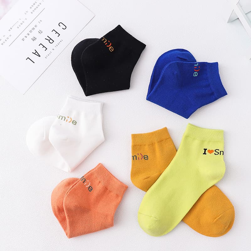 Meias coloridas femininas verão estilo fino na moda branco amarelo boca rasa meias influenciador estilo estudantes do en