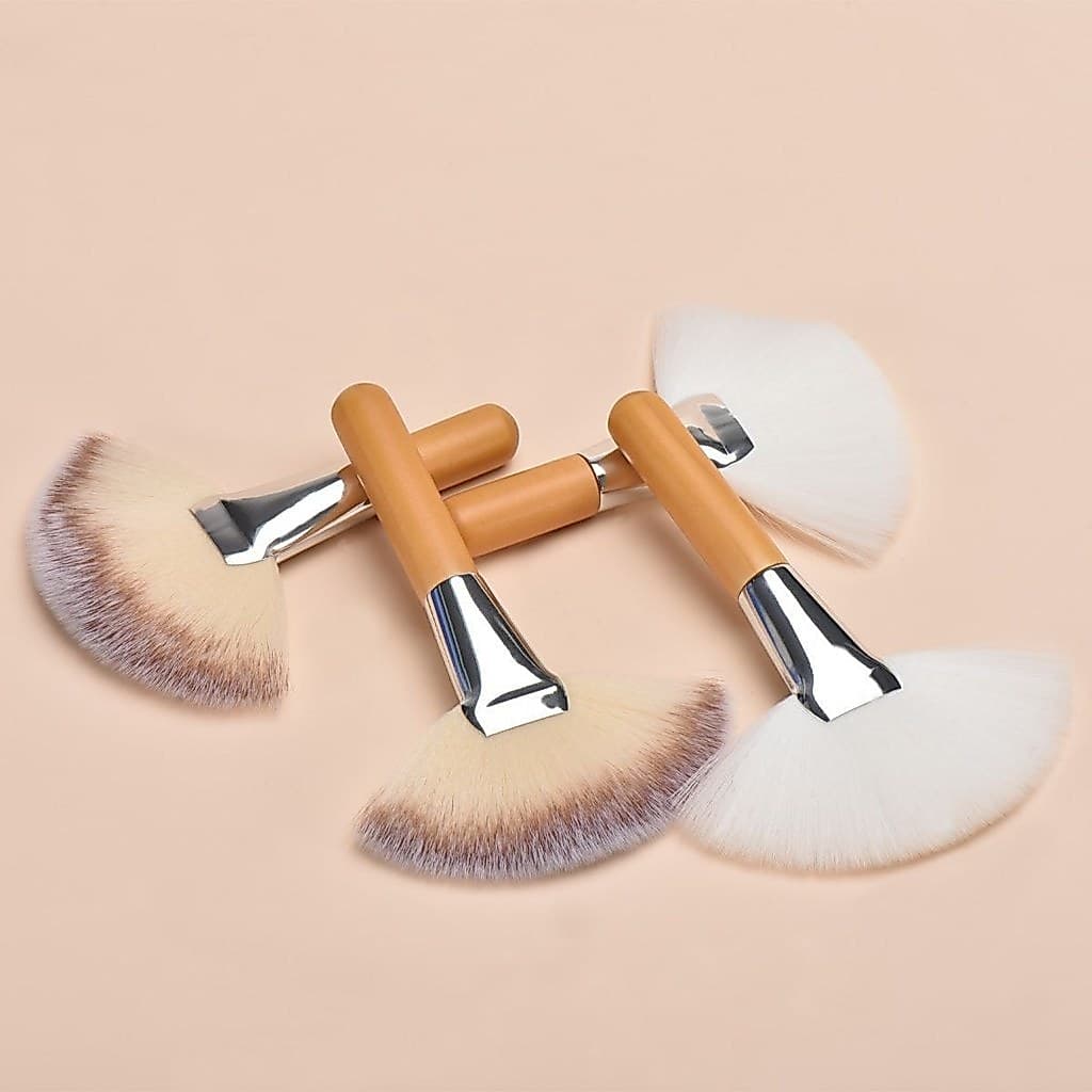 Pincel de maquiagem grande em forma de leque pincel corporal Manicure pincel de poeira pincel de destaque pincel de pó r