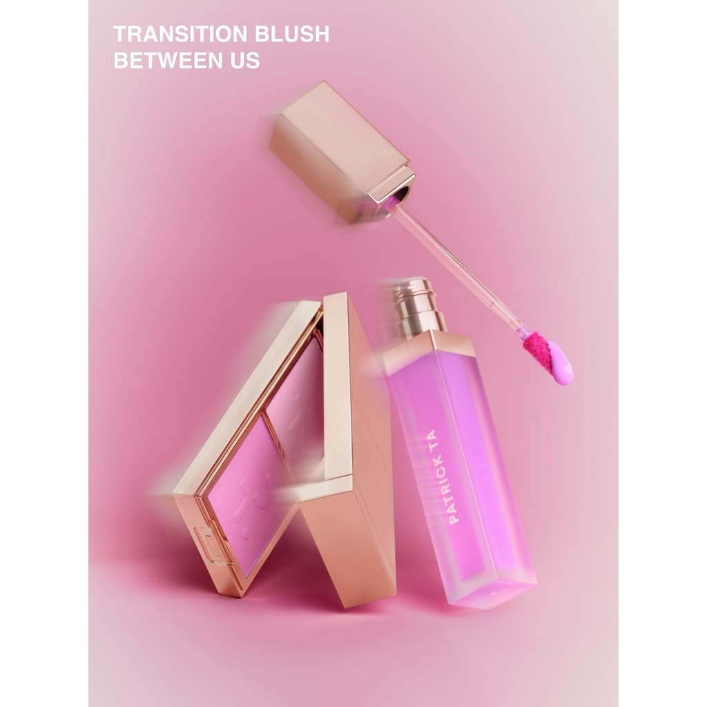 Patrick Ta2026 Novo produto Blush líquido de duas cores Blush sob os olhos Blush de duas cabeças Pincel de blush Renderi
