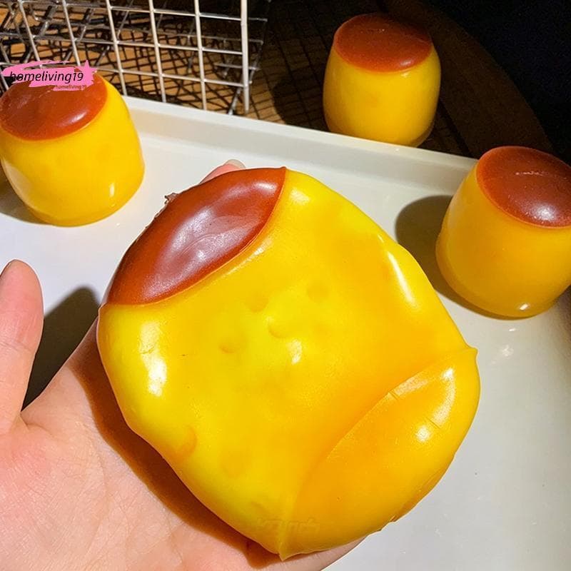 HOM Pudim Squeeze Brinquedos Recuperação Lenta Mole Em Forma De Comida Sensorial Alívio Do Estresse Para Decoração De Me