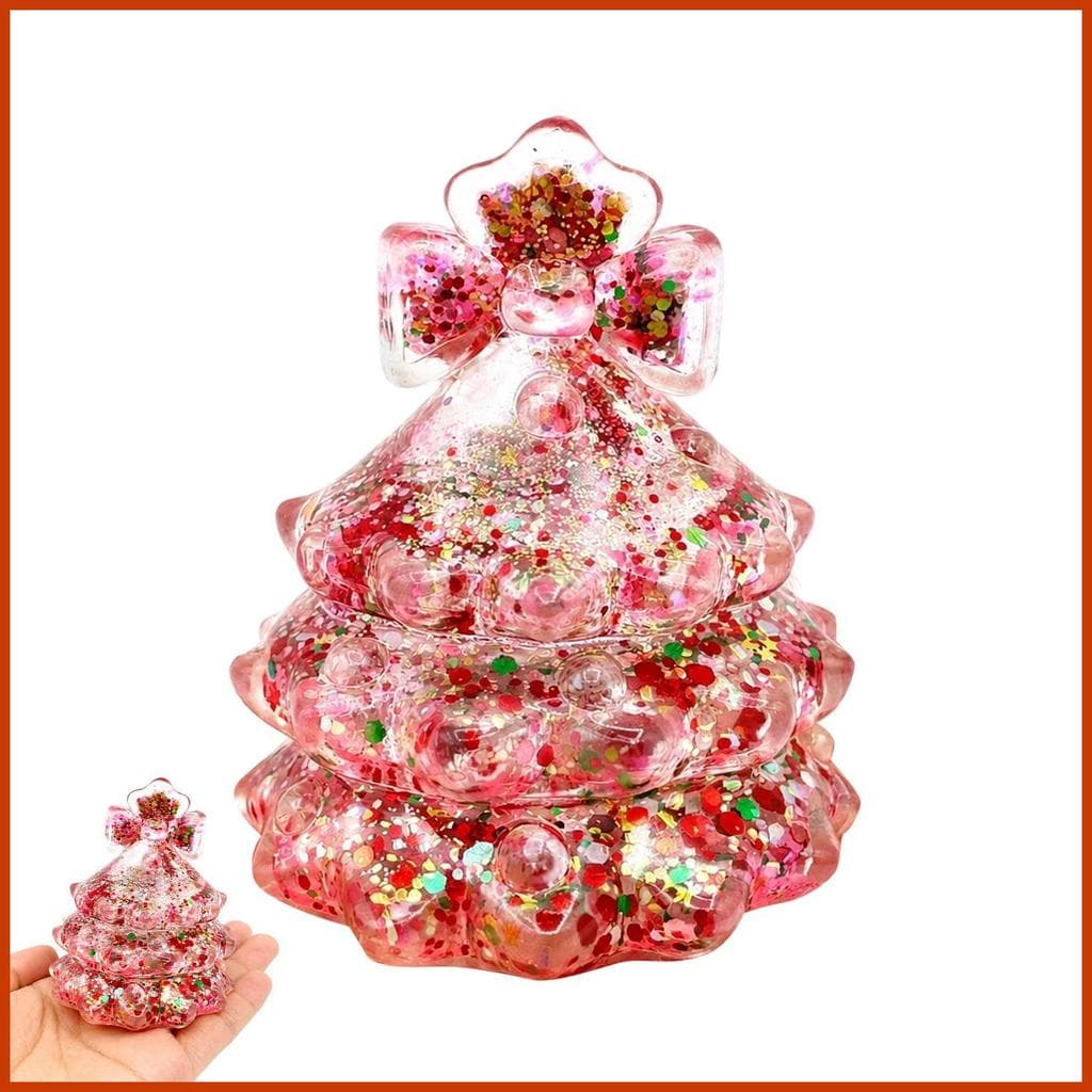 Brinquedo De Estresse De Natal Elástico Sensorial Interativo Recuperação Lenta Reutilizável Fidget Pitada Brinquedos Par
