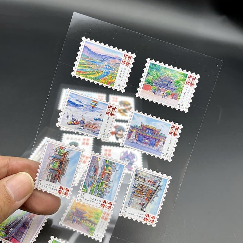 Chengdu cidade paisagem adesivos criativos lembranças turísticas manual álbum copo de água decoração do telefone móvel a