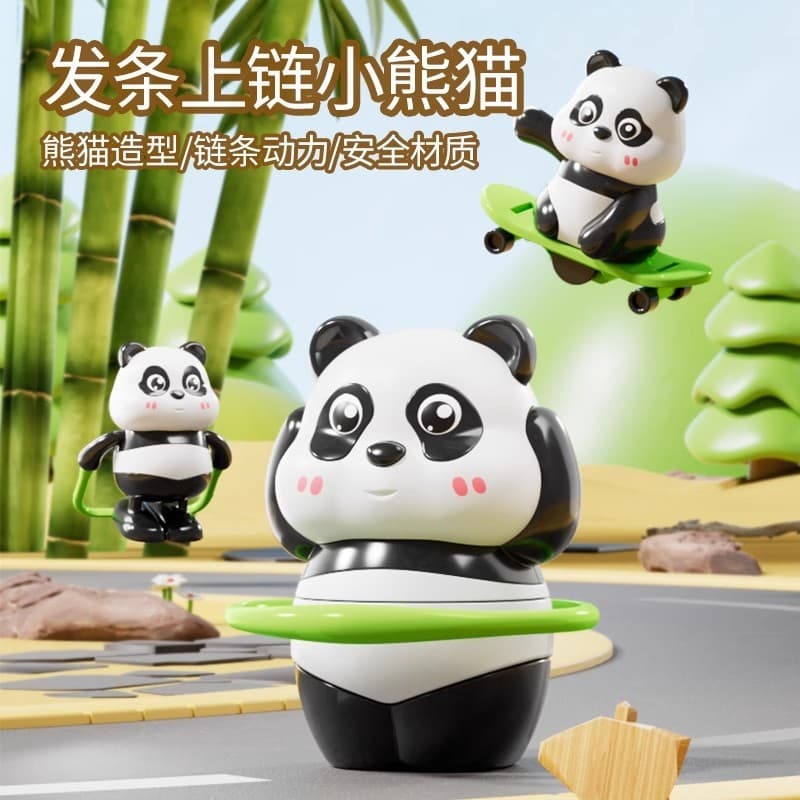 Nova série de jogos Panda enrolamento relógio skate Hula Hoop pular corda bebê aprender a escalar cabeça treinamento pre