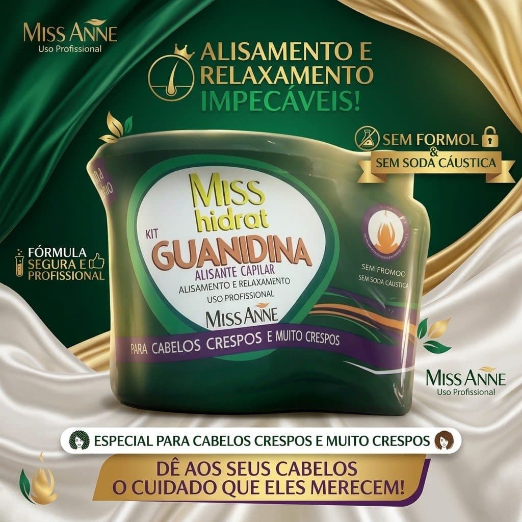 Kit Guanidina Miss Hidrat Creme De Alisamento Instantâneo