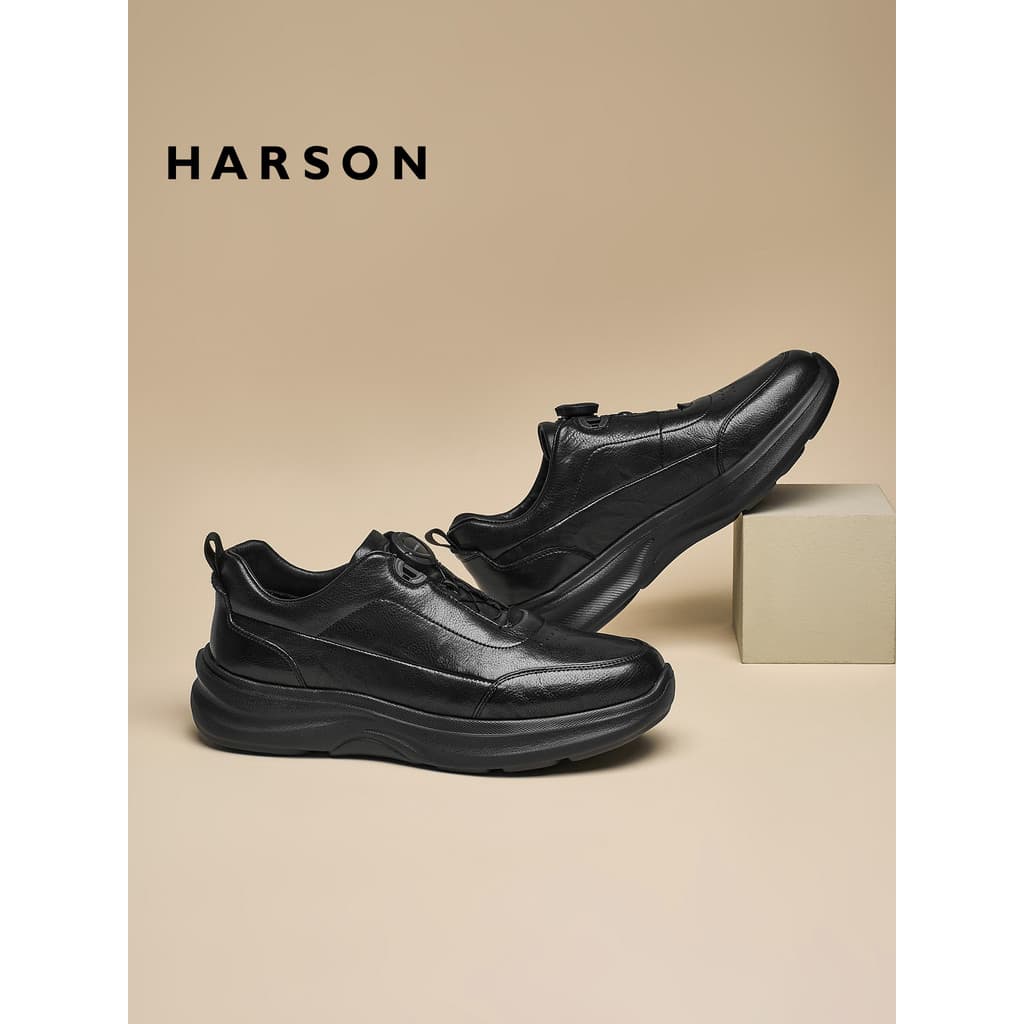 Husen Sapatos masculinos outono novo estilo couro genuíno sapatos de negócios de sola macia botão confortável negócios s