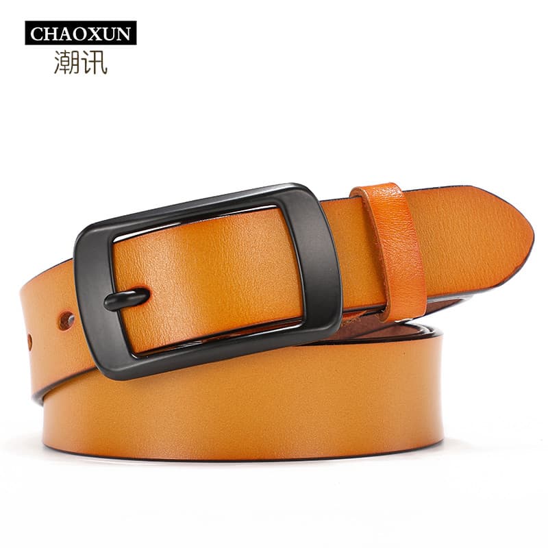 Senhoras estendidas cinto de couro genuíno puro moda All-Match cinto feminino tamanho grande ins estilo decorativo Jeans