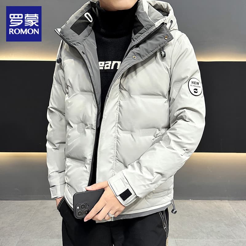 Romon jaqueta masculina inverno novo estilo engrossado quente à prova de frio jaqueta Casual pato para baixo jaqueta com