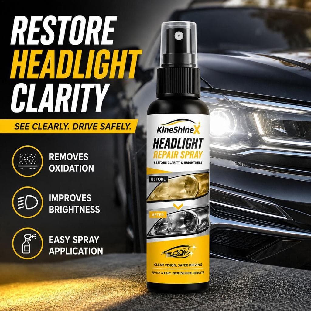 Removedor De Amarelecimento Do Farol Carro 100ML Solução De Reparo De Remoção Oxidação Spray cupionbr