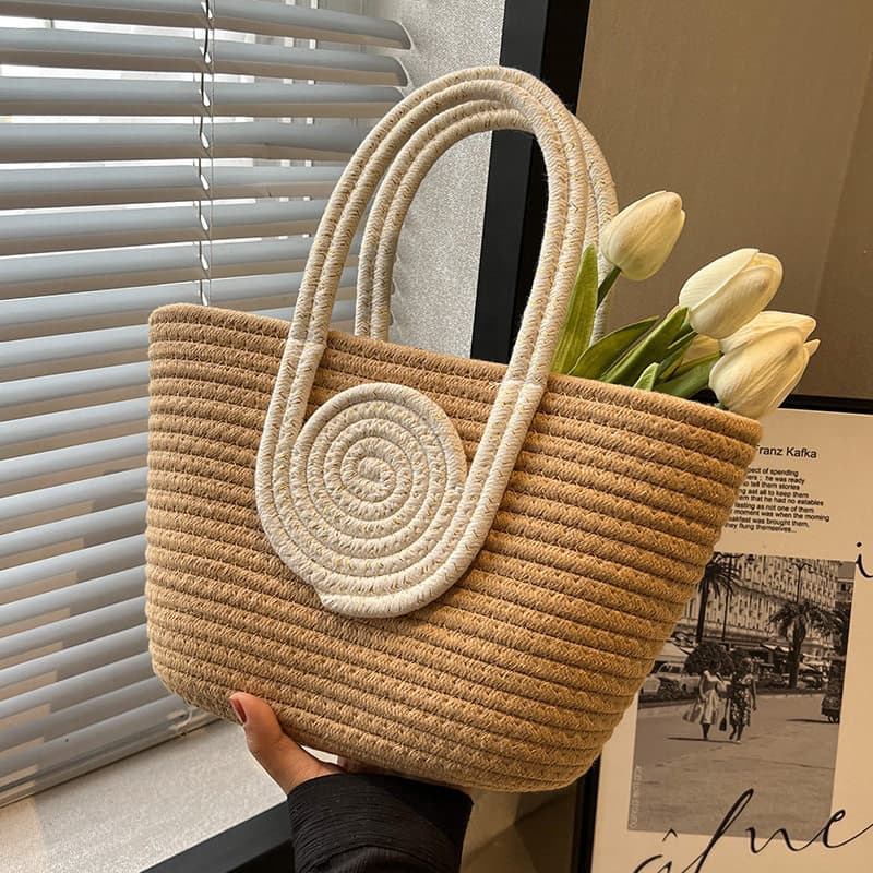 bolsa transversal feminino bolsa feminina Bolsa de palha francesa férias tecido bolsa feminina 2024 novo estilo bolsa de