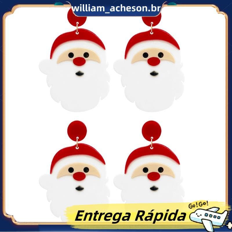 Personalidade Exagerada Atmosfera De Natal Brincos Papai Noel Doce Bonitos