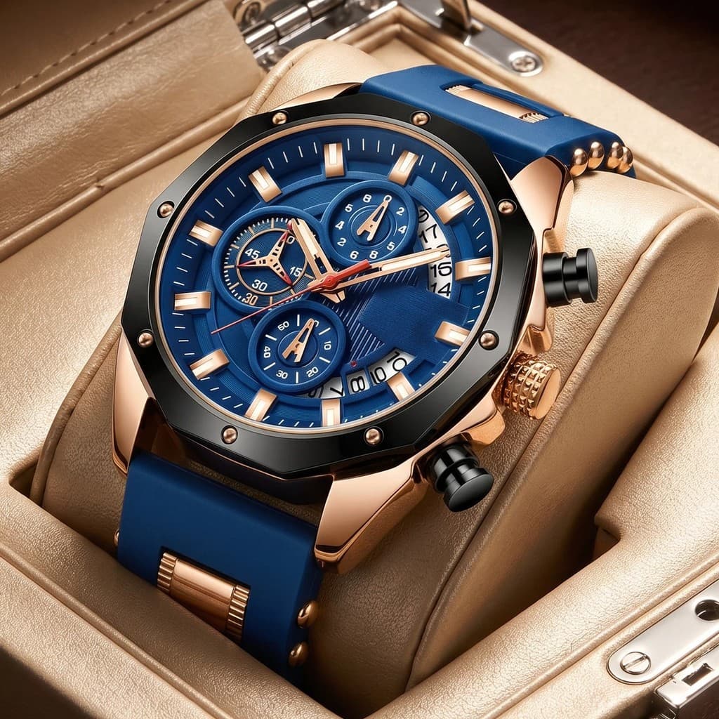 Relógio masculino moda Silicone oco calendário masculino relógio de quartzo relógio esportivo T7FD