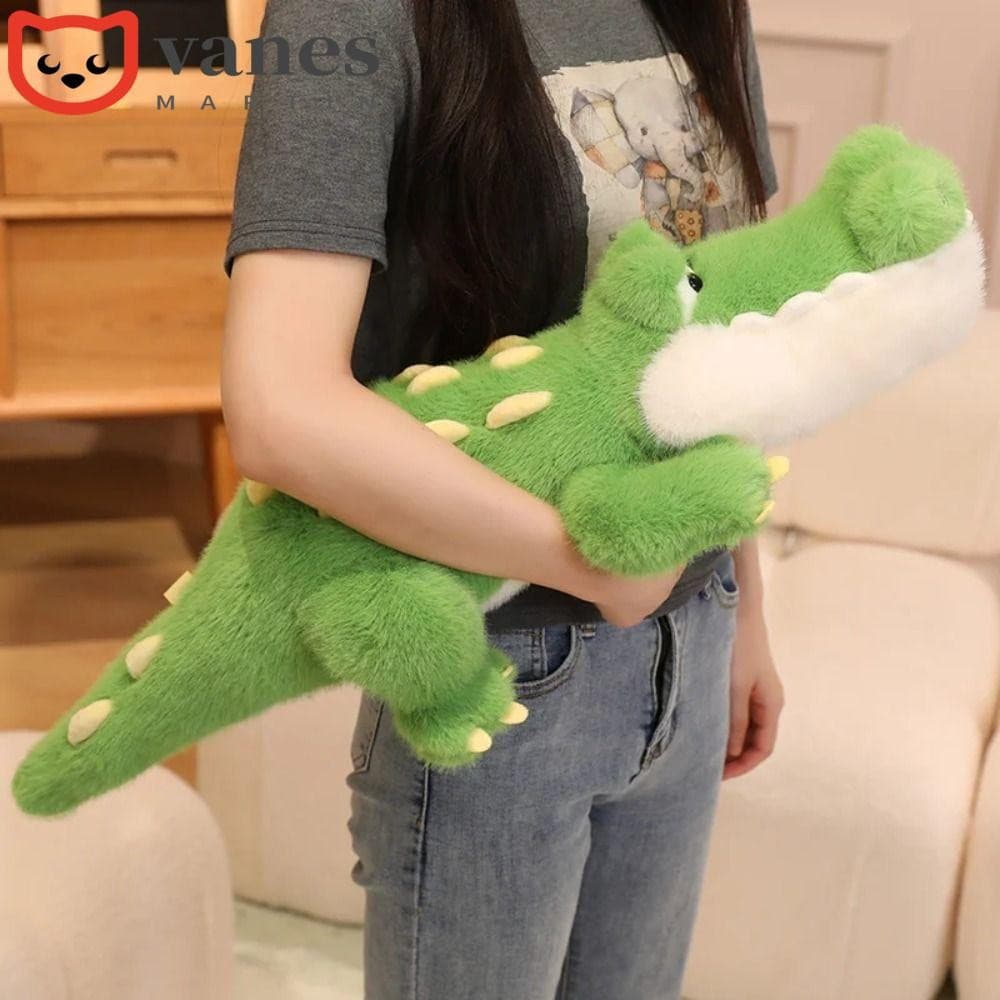 Brinquedo de Pelúcia Crocodilo NAESV, Bonecos de Pelúcia Verdes de Desenho Animado, Almofadas Macias 50