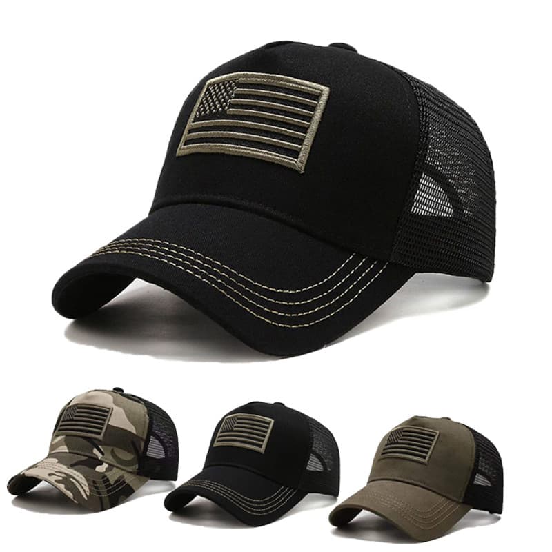Boné de beisebol camuflado de verão, protetor solar masculino, chapéu feminino de malha, chapéu legal, cano alto, esport