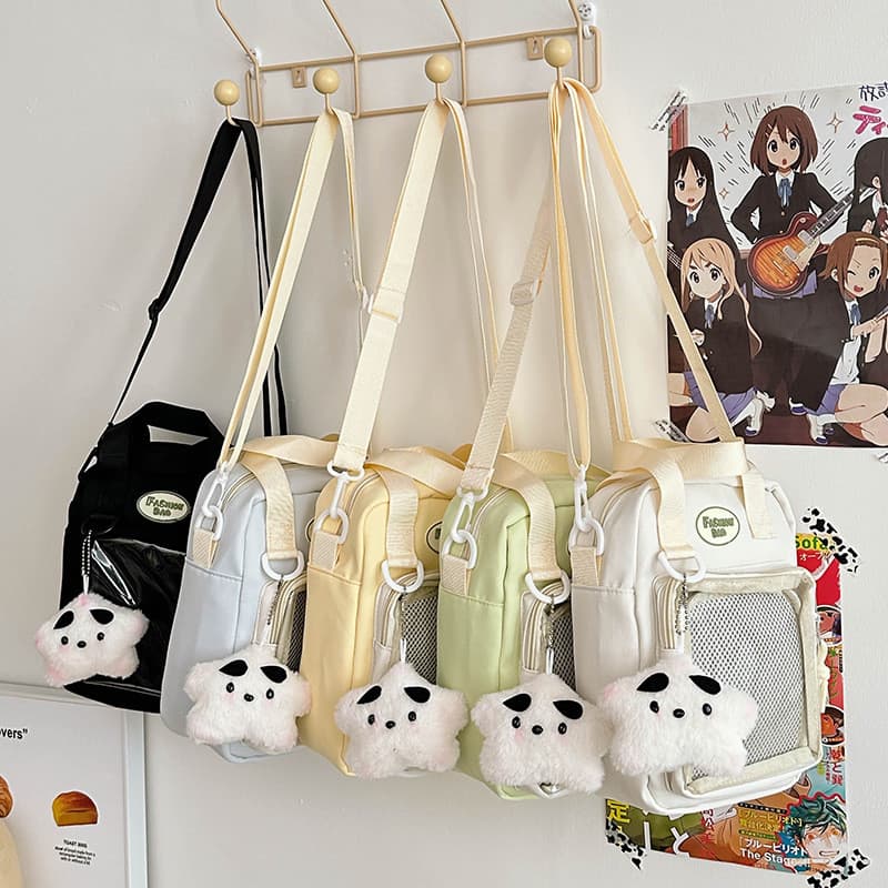 Bolsa ita estilo japonês, bolsa feminina, modelo novo 2024, bolsa de ombro, bolsa transversal da moda, bolsa quadrada pe