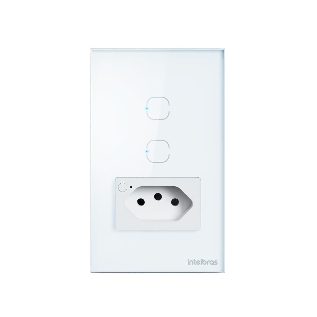 Tomada com Interruptor Inteligente Wi-Fi Branco ETW 1021 Intelbras