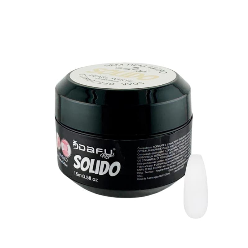 Gel Construtor Sólido Pearl White Royal Dafu 15ml