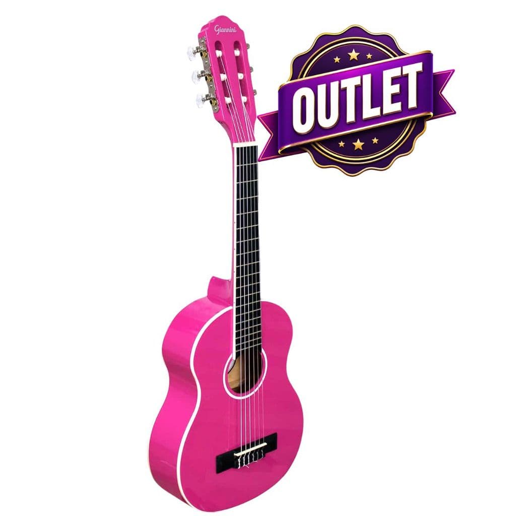 Violão Infantil Giannini NR 1/4 Nylon Acústico Rosa Pink Glossy Kids Instrumentos Musicais Para Criança Iniciante Outlet