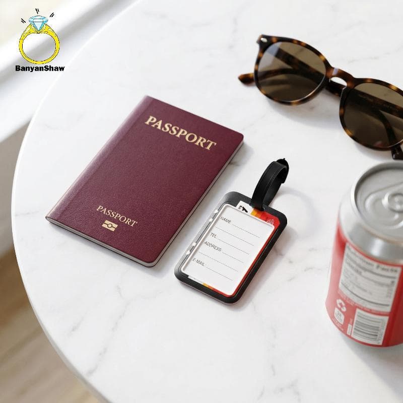 [BANY] Fita Vintage De Plástico Durável Para Bagagem , Porta-Cartão De Identificação Anti-Perda Mala , Uso Em Viagens ,