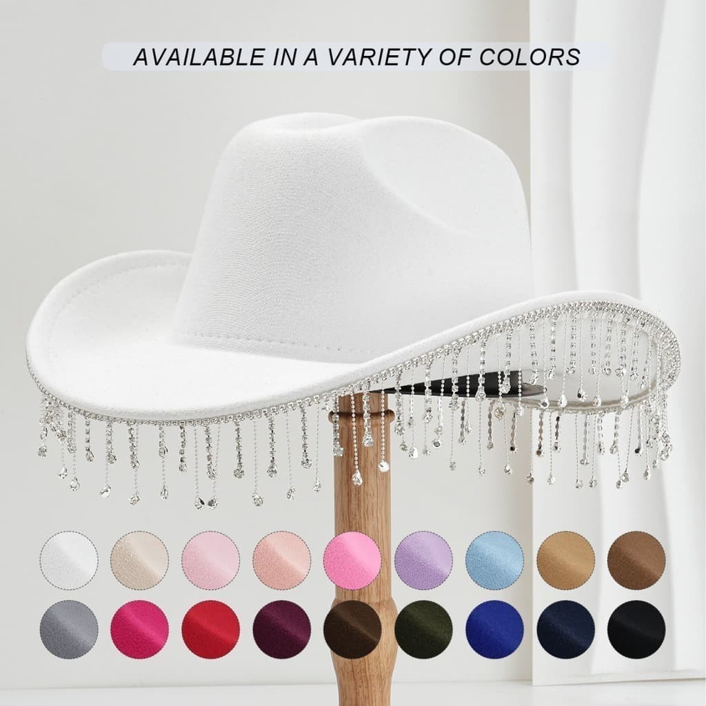 Chapéu de festa de Cowboy ocidental brilhante chapéu de cavaleiro estilo Country Retro chapéu de festa acessórios Festiv