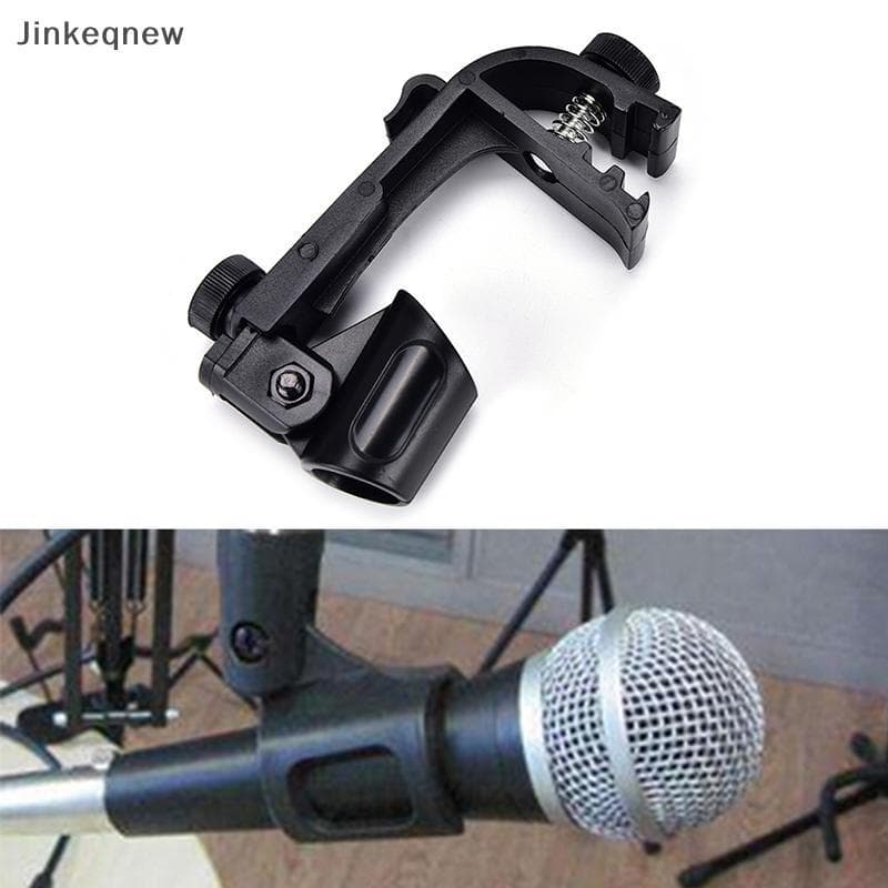 JNBR 1 Peça Clipe Ajustável De Plástico Na Borda Do Tambor Sho Mount Microfone Mic Braçadeira Suporte JIN