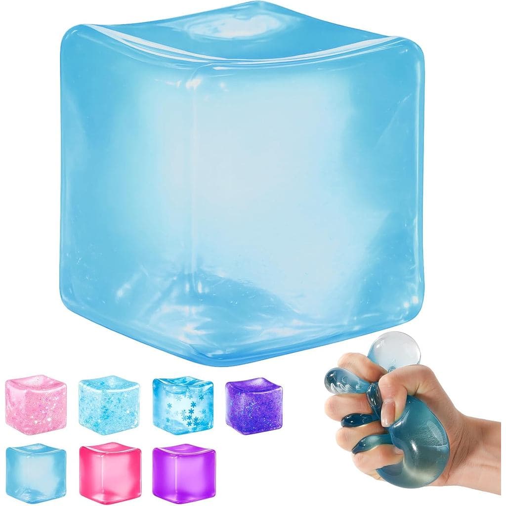 Brinquedo Antiestresse Squishy em Forma de Cubo de Gelo - Bola Sensorial de Elevação Lenta para Adolescentes |   Brinque