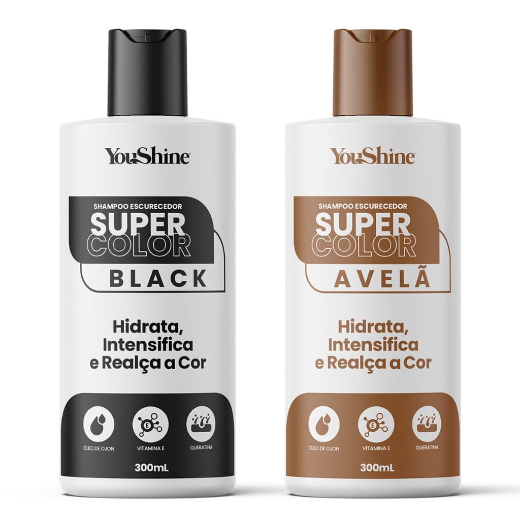 Shampoo Tonalizante Cabelos Brancos Escurecedor Efeito Natural Super Color YouShine 300ml