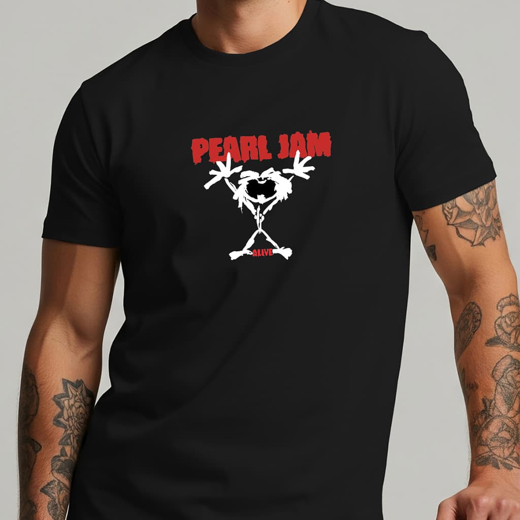 Camiseta Masculina Pearl Jam Banda Rock Alternativo 100% Algodão