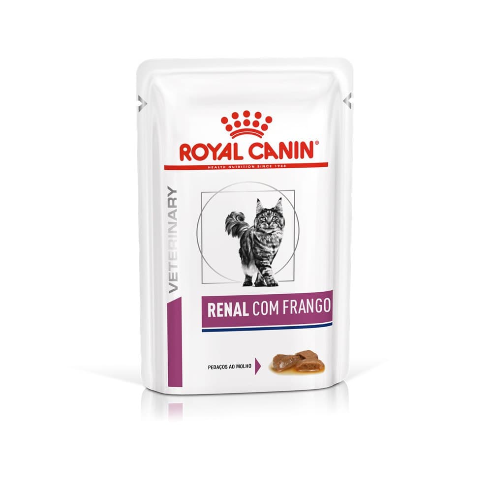 Ração Úmida Royal Canin Sachê Veterinary Diet Renal para Gatos com Insuficiência Renal 85 g