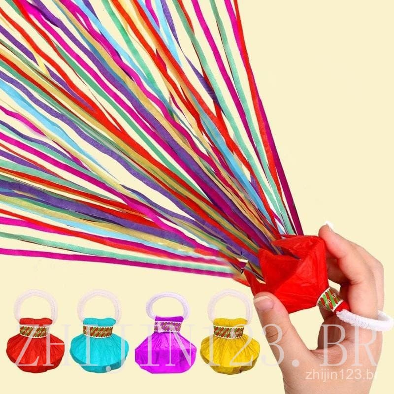 10 Peças de Confete Colorido Fogos de Artifício para Brincar com Serpentinas Biscoitos de Papel Fitas Mágicas Festa d
