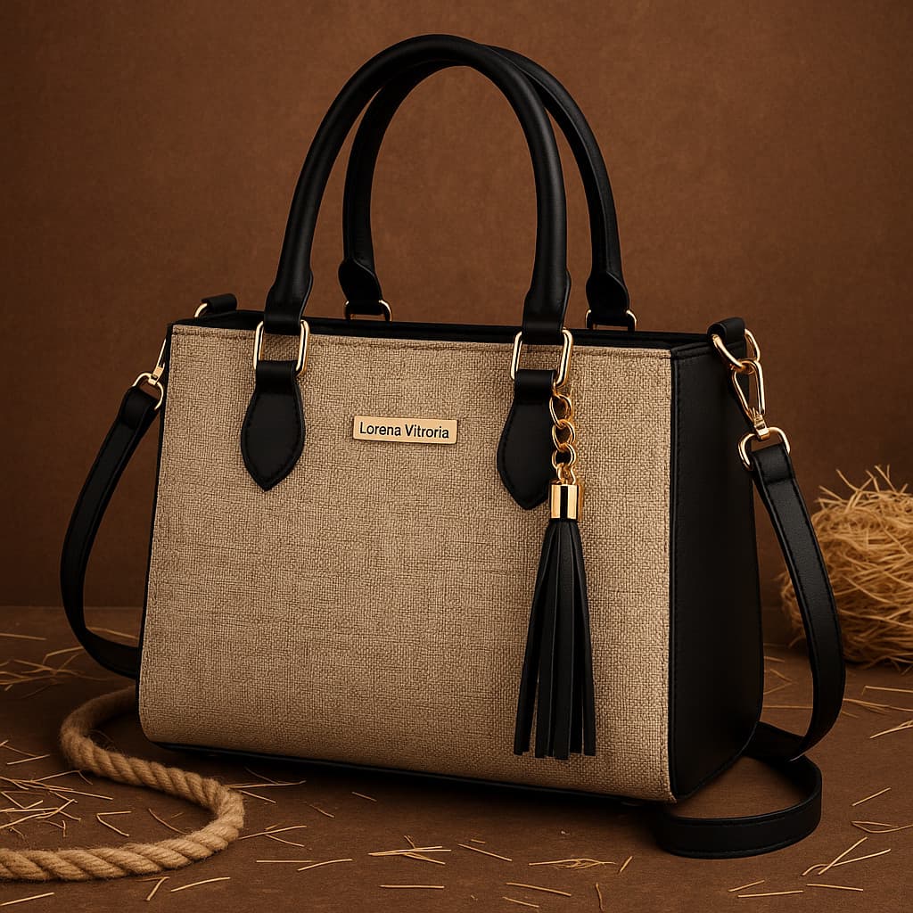 Bolsa feminina alça de ombro e mão média palha estilosa transversal promoção